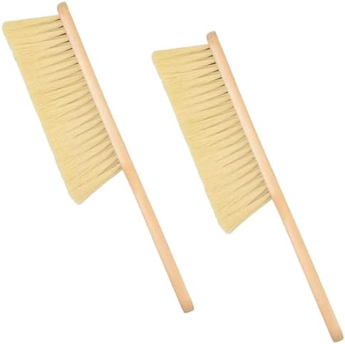 Wooden Bench Brush with Soft Bristles – 2 Pack Wide Table & Counter Dusting by Unknown
