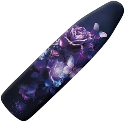 Purple Rose Ironing Board Cover and Pad Extra Thick Heavy Duty Padded 3 Layers by Hinthetall
