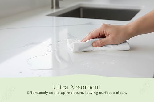 Organic Cotton White Dish Towels - Image 6
