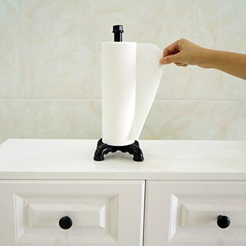 MINCORD Paper Towel Holder Rustic Industrial Standing Pipe Toilet Roll Tissue - Image 6