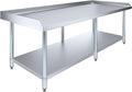 NSF Certified 18 Gauge Heavy Duty Stainless Steel Equipment Grill Stand with Undershelf for Kitchens, Utility Rooms, Caterers & Auto (72" x 24")