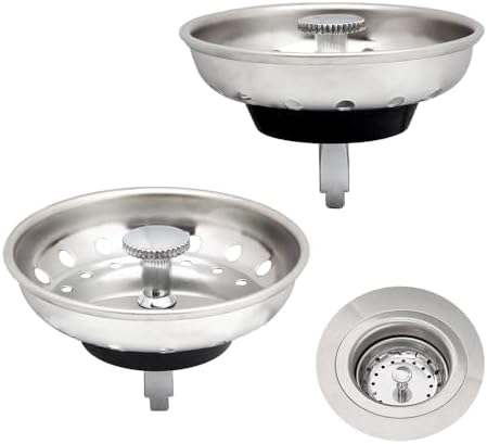 ZM 2 Pack Kitchen Sink Strainer and Stopper Replacement Basket by ZHUOMINPIPINGSANITARYWARE