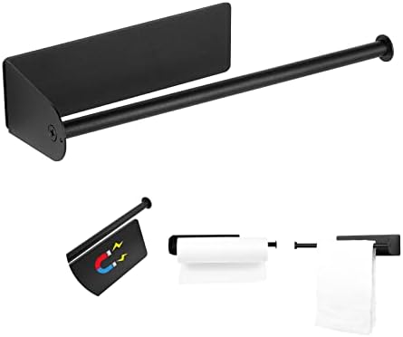Paper Towel Holders Magnetic Steel Black Towel Roll Holders by GBESTWOOW
