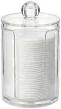 Cotton Round Holder with Lid, 10oz Clear Cotton Pad Dispenser by AkoSlale