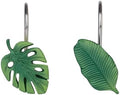 Tropical Leaf Decorative Shower Curtain Hooks Green Botanical Shower Curtain by Sunlit