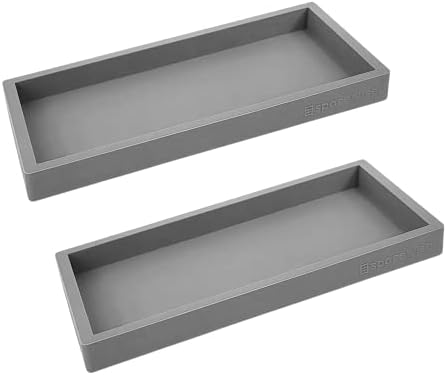 Spacewiser Countertop & Vanity Silicone Tray – 2 PC Small 7.7" Soap Tray by Spacewiser