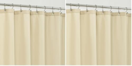 ALYVIA SPRING Cream Fabric Shower Curtain Liner Waterproof by ALYVIASPRING