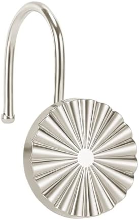 Metal Shower Curtain Hooks, Rust-Resistant Hooks by GNUEYART