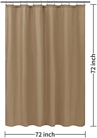 ALYVIA SPRING Waterproof Fabric Shower Curtain or Liner Coffee Brown - Image 7