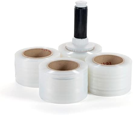 IDL Packaging 3" Stretch Wrap Mini Roll, 700 feet, 120 Gauge by IDLPackaging