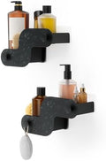 Umbra Nami Shower Caddy, Adhesive No Drill Bathroom, Ocean Black by Umbra
