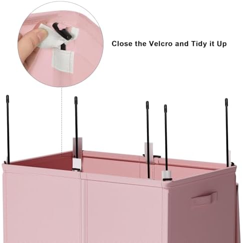 WOWLIVE 154L Double Laundry Hamper 2 Section - Image 7