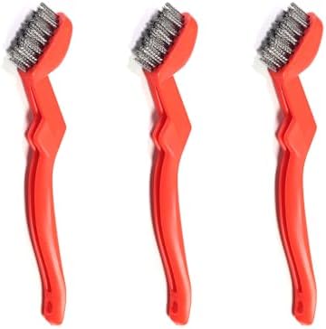 GOLDEN SMILE 3-Pack 7" Stainless Steel Wire Brushes by GOLDENSMILE