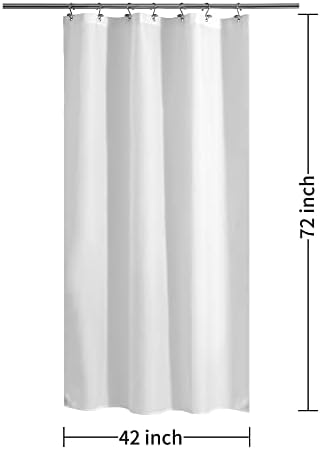 ALYVIA SPRING 42x72 Stall Waterproof Fabric Shower Curtain or Liner White - Image 7