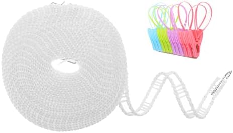 uxcell Windproof Clothesline, 10M 33ft Plastic Non-Slip Clothes Drying Rope by uxcell
