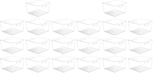 Vtopmart 20 Pack Extra Large Clear Storage Bins, 11x11 Cube Organizer by Vtopmart
