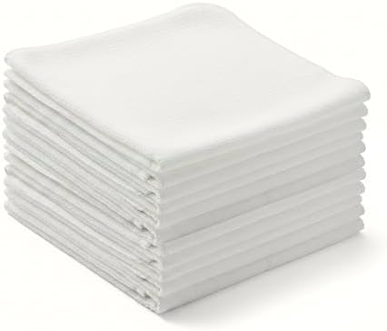 Flour Sack Shop Towels, Natural Cotton Cleaning Towels 14" x 12", Automotive by LITOLinenandTowel