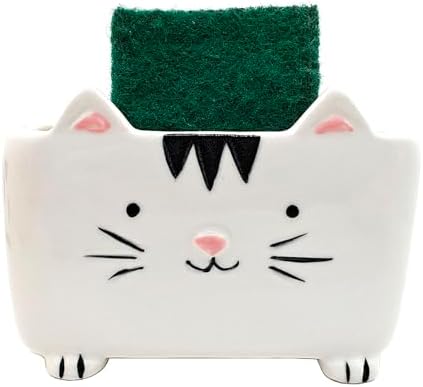 Ceramic Cat Sponge Holder for Kitchen Sink - Image 3