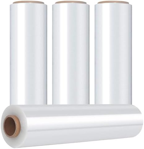 20in Stretch Wrap Roll, Heavy Duty 1500ft Shrink Wrap, Pallet Wrap 4 Pack by Elxrict