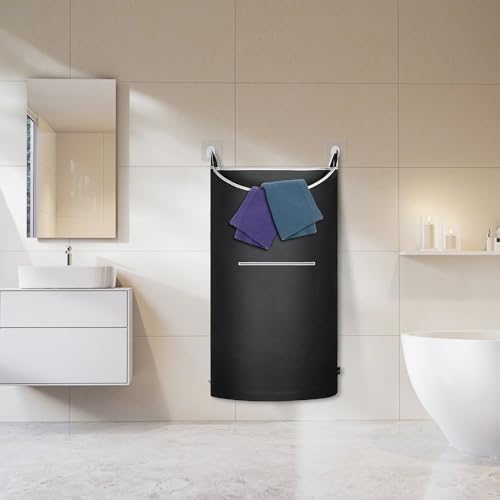 XL Hanging Laundry Hamper, Over Door/Wall Mount, Large Capacity, Modern Design - Image 3