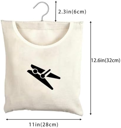 Laundry Clothespin Bag, 12 x 11 in Hang on Line Clothes Pin Hanging Bag Hanging - Image 2