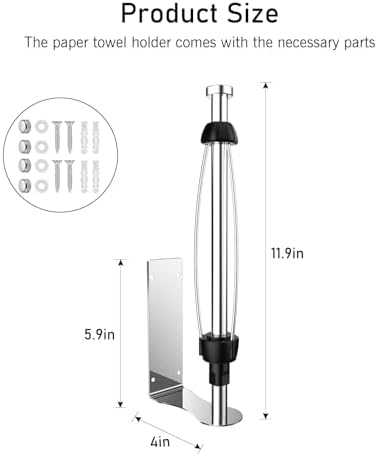 SetSail Paper Towel Holder, Single Hand Operable Paper Towel Holder Under - Image 2