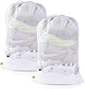 OTraki 2 Pcs Large Mesh Laundry Bags 24X36 Inch Heavy Duty Drawstring Laundry by OTraki