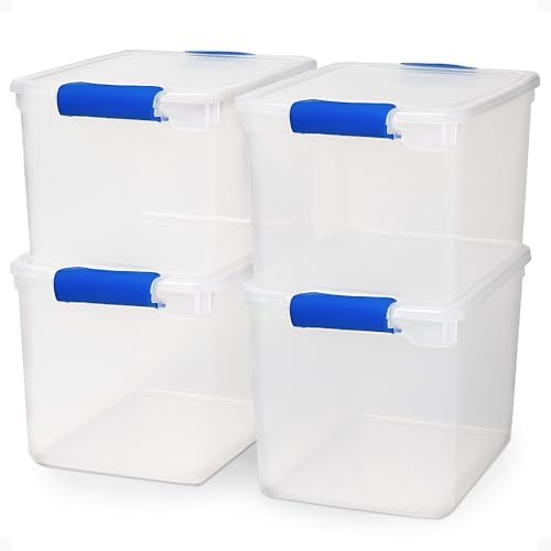 HOMZ Clear Plastic Storage Bins by Homz
