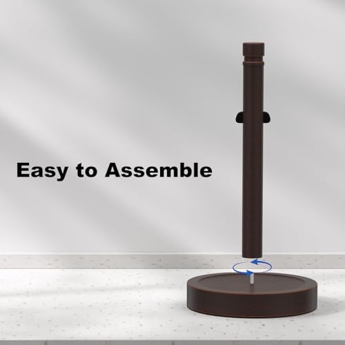 Bronze Paper Towel Holder Countertop, One-Handed Tear, Stainless Steel - Image 6