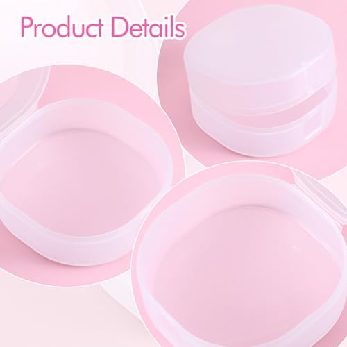 3 Pcs Cosmetic Cotton Pad Holder, Portable Plastic Mini Containers - Image 3