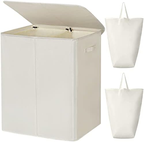 WOWLIVE 154L Double Laundry Hamper 2 Section by WOWLIVE