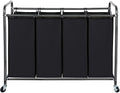 STO STO Laundry Sorter 4 Section, 4 Bag Clothes Hamper, Rolling Laundry Cart by STOSTO