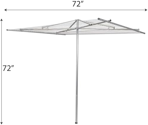 Household Essentials 17140-1 Rotary Outdoor Umbrella Drying Rack | Steel | - Image 6