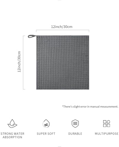 watchget 4 Pack Microfiber Espresso Barista Cleaning Towels, Dark Grey - Image 2