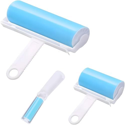 Reusable Travel Lint Roller 3 Pack, Washable Lint Roller Compact Pet Hair by MUEDRT