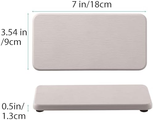 NiuYichee 2Pcs Stone Soap Trays Water Absorbing Diatomite Coaster - Image 3