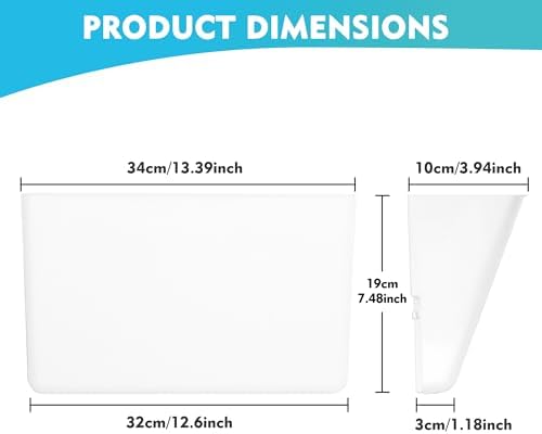 EASEPRES 3 Pack White Plastic Single Pocket Hanging File Organizer, Wall Mount - Image 2