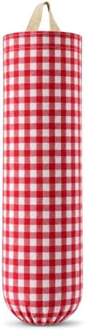 Gingham Plastic Bag Holder for Grocery Bag by Unknown