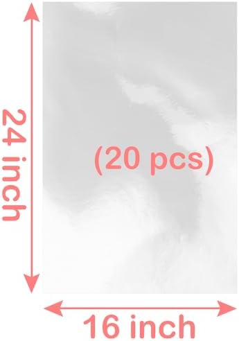 Labeol Clear Cellophane Bags 20Packs 16x24 Inch Gift Baskets Wrap - Image 4