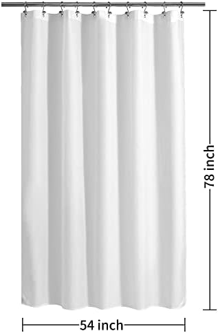 ALYVIA SPRING 54x78 Stall Waterproof Fabric Shower Curtain or Liner White - Image 7
