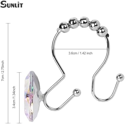 Sunlit Luxury Design Round Diamond Crystal Gem Bling - Image 2