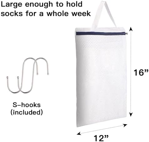 2-Pack Hanging Mesh Laundry Bags - Image 2