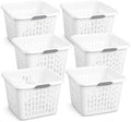 White Laundry Basket 6-Pack, 1.5 Bushel Square by Unknown