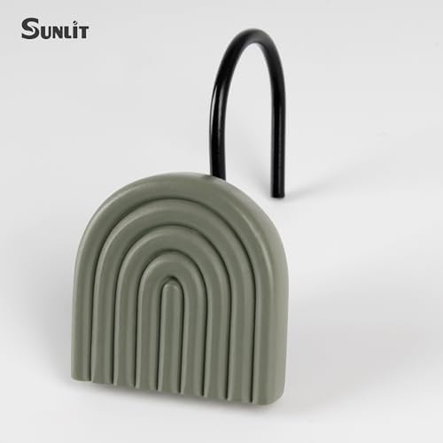 Sunlit Arch Shower Curtain Hooks, Decorative Bathroom Curtain Rings - Image 6