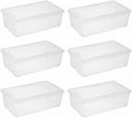 novelinks 6 Pack 6QT Plastic Storage Bins by novelinks