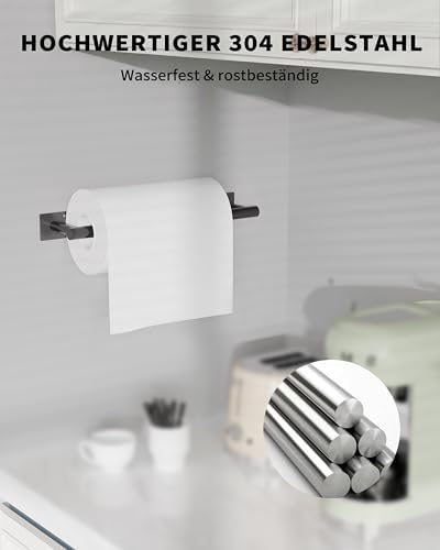 Black Paper Towel Holder Under Cabinet - Image 4