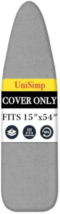 UniSimp Ironing Board Cover and Pad 15"x54" Extra Thick Natural Cotton by UniSimp