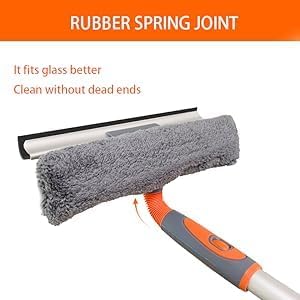 Professional Window Squeegee Cleaner, 2 in 1 Shower Squeegee - Image 2