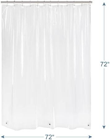 AmazerBath Clear Shower Curtain, 72x72 Plastic Shower Curtain, PEVA Waterproof - Image 7