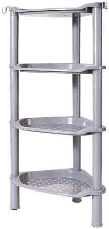 4 Tier Shower Caddy Corner, Plastic Shower Shelf Organizer - Image 4